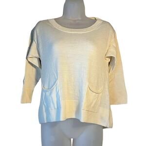 Juicy‎ Couture Cream Merino Wool Cowl Sweater Size SP